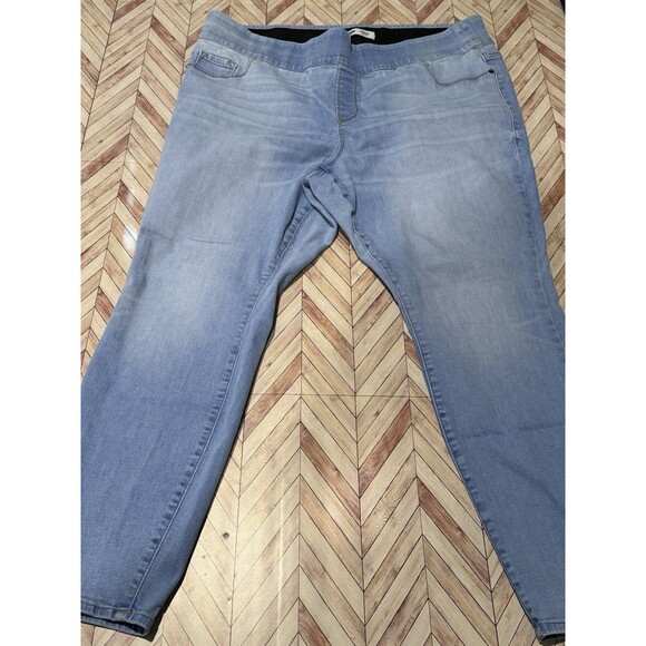 Old Navy Light Wash Super Skinny Jeans 24 Women's Pull On Rockstar Elastic - Picture 1 of 10